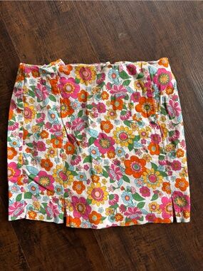 love on a hanger Floral Mini Skirt - White, Pink, Orange, Yellow, Green, Blue
